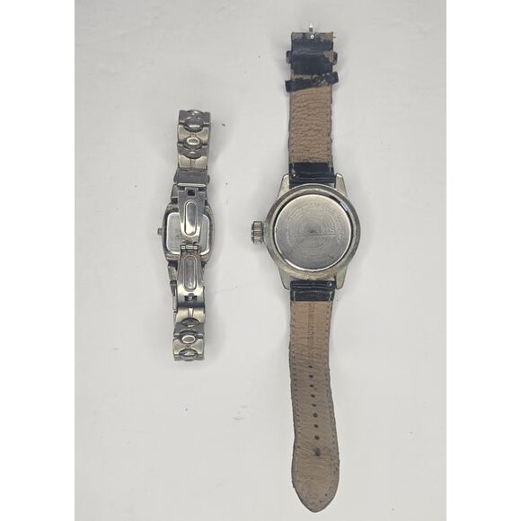 Lot of 2 WristWATCH Silver Gold Steampunk Analog Timepiece Project Gift - Picture 3 of 6